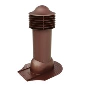 Труба вентиляционная h550мм d110мм RAL 8017 шоколад для мягкой кровли при монтаже утепленная